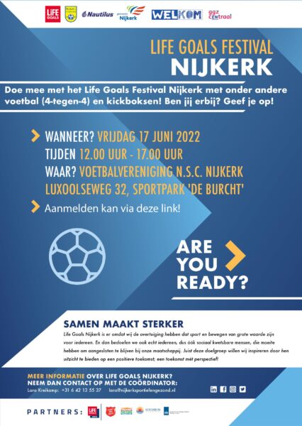 Flyer Life Goals festival Nijkerk